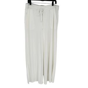 NYDJ Forever Comfort Wide Leg Pants with High Slits Optic‎ White SZ L
